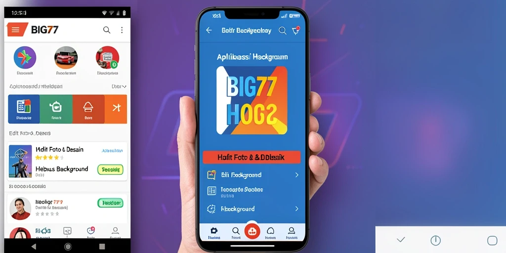 Tampilan antarmuka aplikasi Hapus Background BIG77 yang user-friendly.