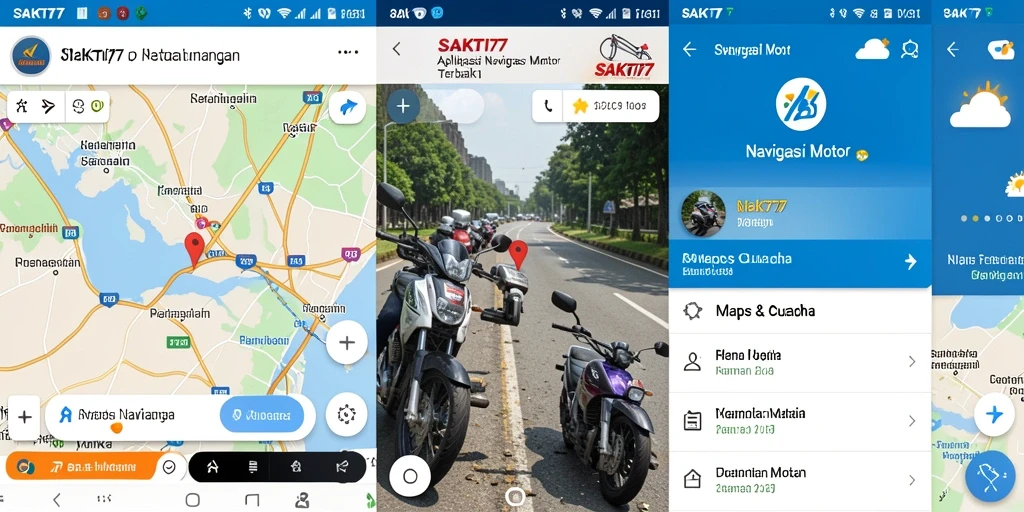 Antarmuka SAKTI77 yang intuitif untuk navigasi motor.