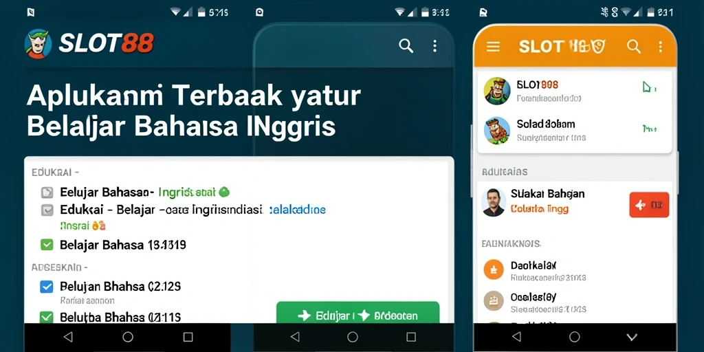 Screenshot antarmuka SLOT88 menunjukkan fitur belajar bahasa Inggris yang menarik.