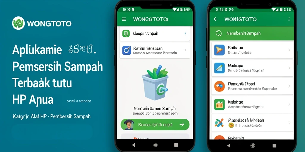 Tampilan antarmuka WONGTOTO yang sederhana dan efektif untuk membersihkan sampah.