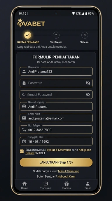 Panduan Buat Akun Baru Ovabet untuk Android